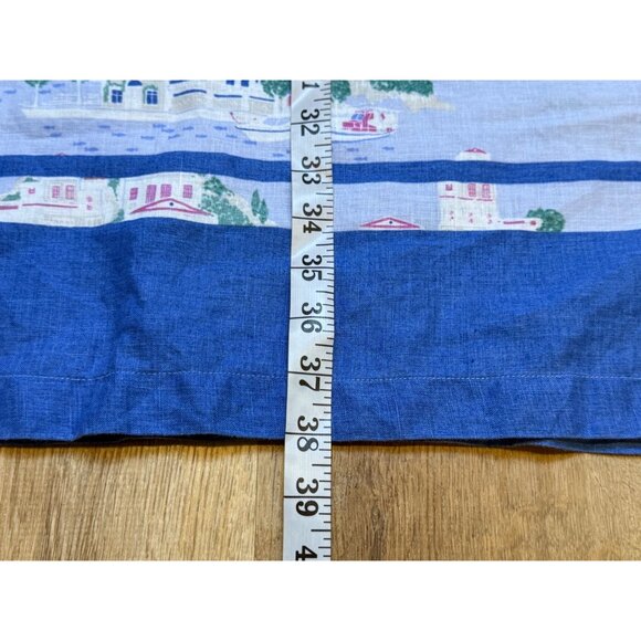 J Jill Love Linen Blue Toile Nautical Beach City Print Shift Dress Size Small Ta - Picture 5 of 6